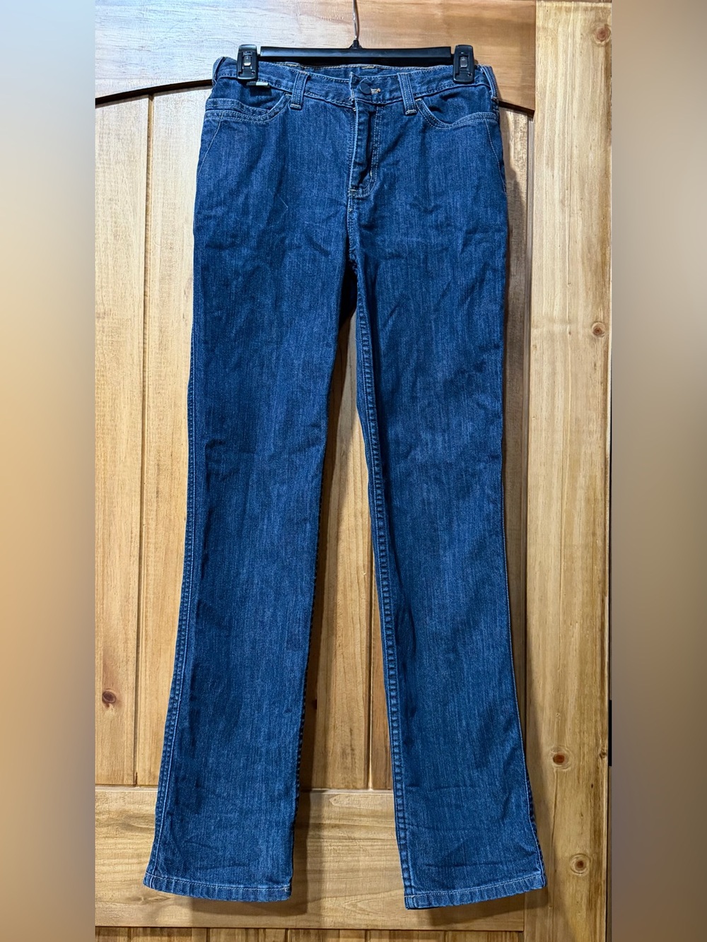 Carhartt Dark Blue Women's Heavy-duty, Flame Resistant Work jeans